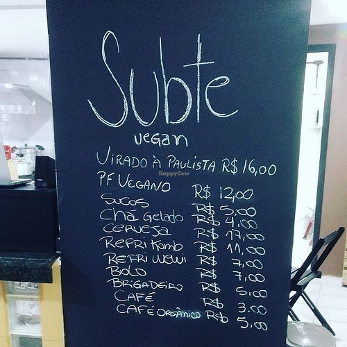 Picture from the Subte Facebook at SuBte Vegan in Sao Paulo