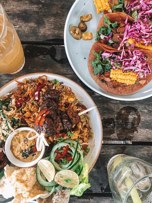  Tacos and Cauliflower Nasi Goreng 💕 at The Shady Shack in Canggu