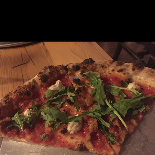 cashew ricotta pizza---yum! at Paulie Gee's in Chicago