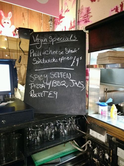 vegan specials at The Deaf Institute Bar and Kitchen in Manchester