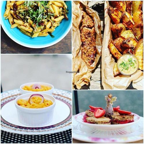 some of our beautiful, healthy, vegan meals  at Great Bistro in Budapest