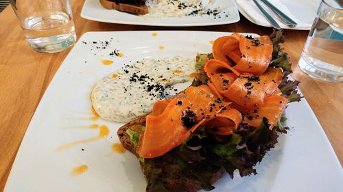 Carrot "lox" plate at Great Bistro in Budapest