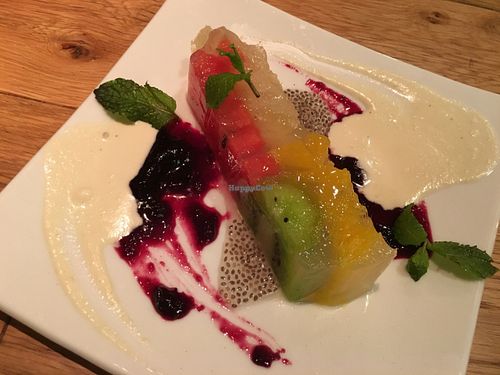 Fruit in agar slice at Mr. Farmer - Shinjuku in Tokyo