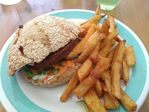 Their vegan burger at La Face B in Lille
