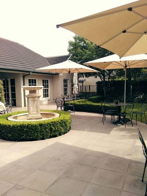 outside at Cornerstone Courtyard Cafe in Erina