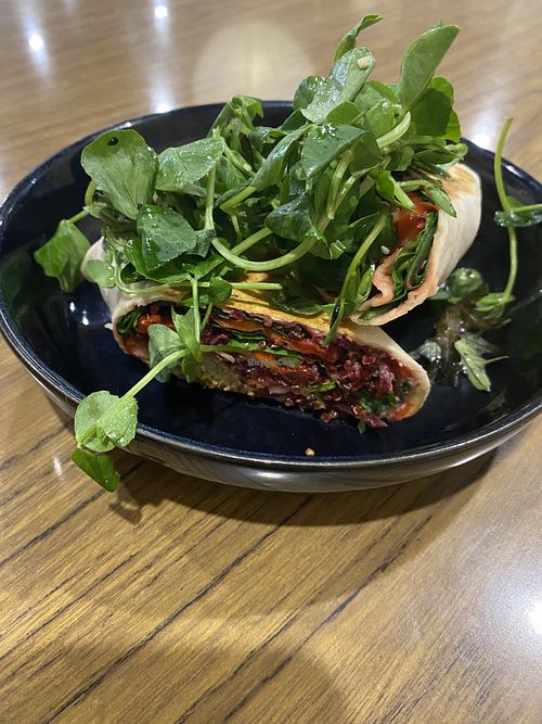 Vegan Falafel Wrap🌱😋 UN.REAL at Flock Espresso and Eats in Lismore