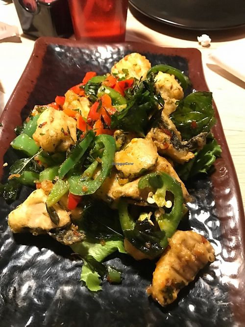 Spiced Salt Fish  at Veggie Village in Phoenix