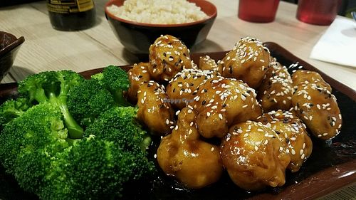 sesame chicken at Veggie Village in Phoenix