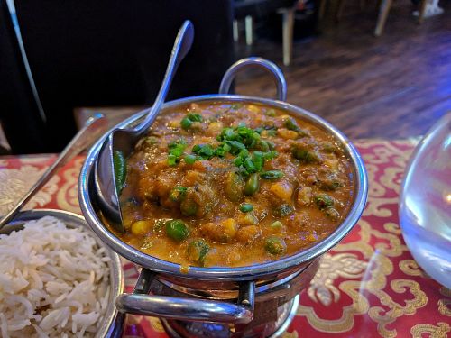 mixed vegetable curry close up at Jyoti Restaurant - Nogosan in Seoul
