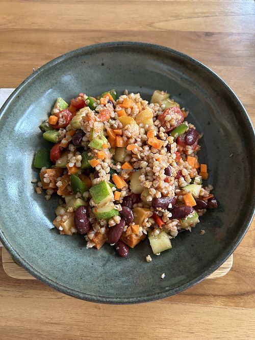 Buckwheat salad  at Coco & Co in Vientiane