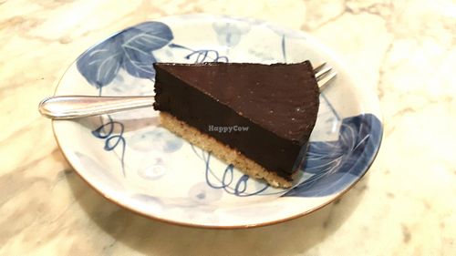 Avocado-chocolate raw cake at Coco & Co in Vientiane