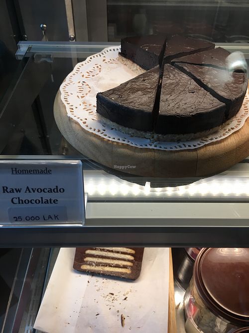 Avocado Chocolate Cake - Raw at Coco & Co in Vientiane