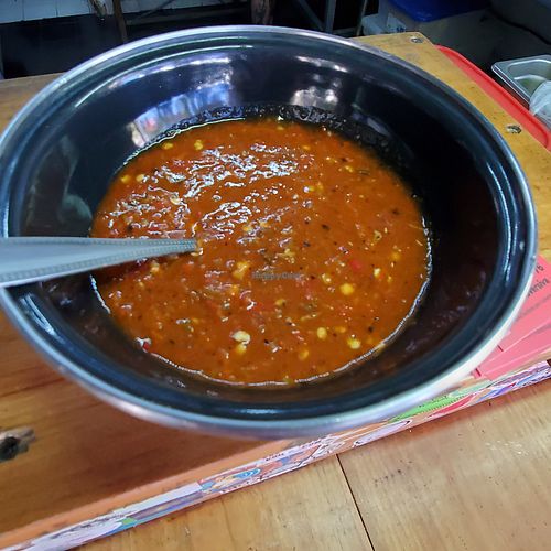 Salsa at Akarma Vegan in Mexico City