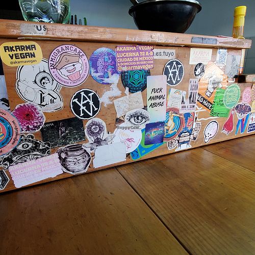 Akarma food stand at Akarma Vegan in Mexico City