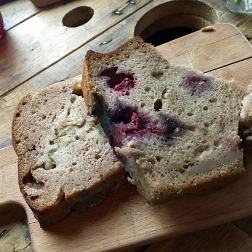 banan bread with cherries (the other one whith rhubarb) at Hommage in Cologne