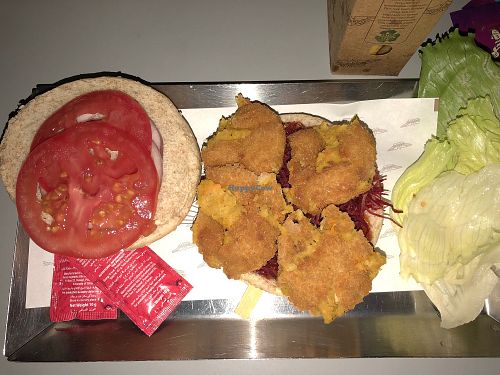 Veggie patty at BurgerFuel  in Abu Dhabi
