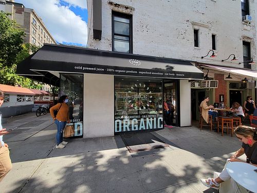 Location. It's tiny corner one at Juice Press - Columbus Ave in New York City