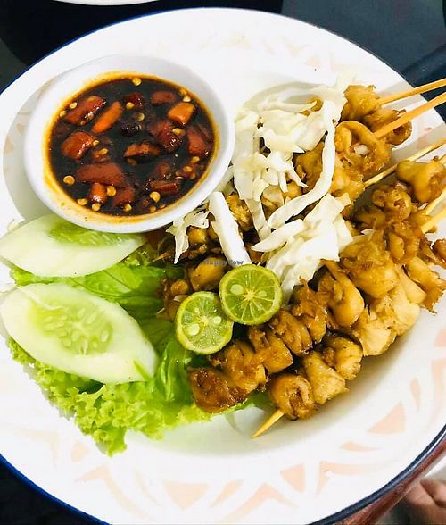 satay at Grassland Vegetarian Restaurant in Jakarta