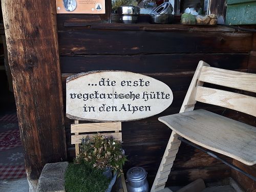 The first vegetarian cottage in the Alps at Huendeleskopfhuette in Pfronten-kappel