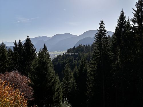 The view from the terrace at Huendeleskopfhuette in Pfronten-kappel