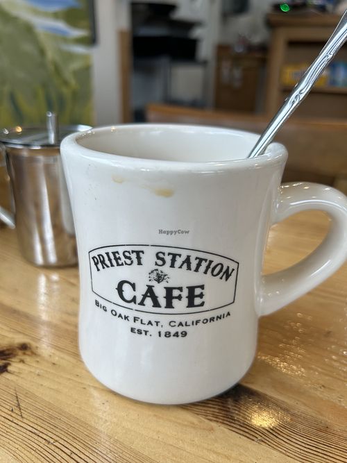 Coffee  at Priest Station Cafe in Big Oak Flat