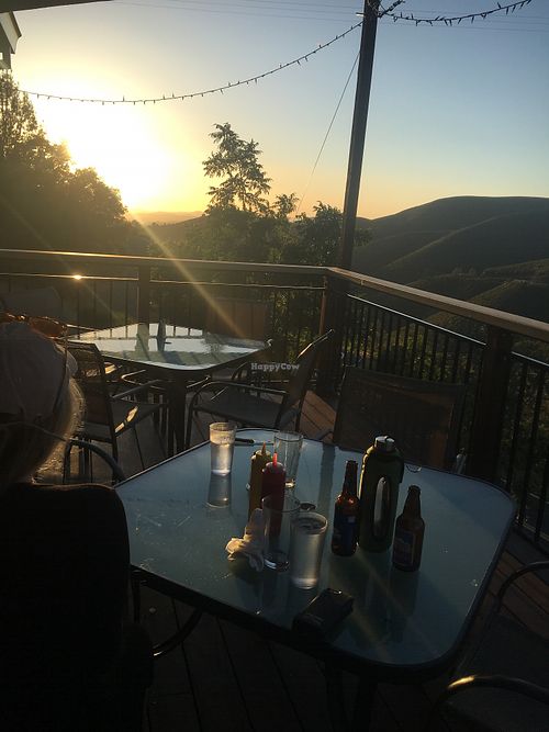 Beautiful view of the sunset! at Priest Station Cafe in Big Oak Flat