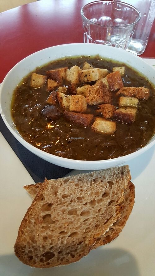 Sweet onion soup at Hoftuin in Amsterdam