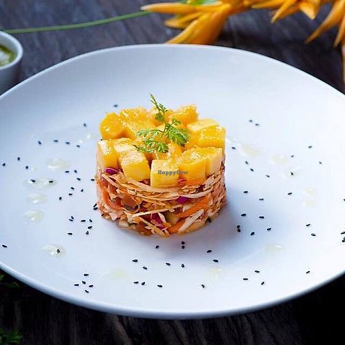 vegan ceviche at La Pacha Mama in Ubud