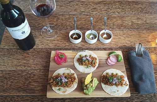 Jackfruit barbacoa tacos
 at La Pacha Mama in Ubud