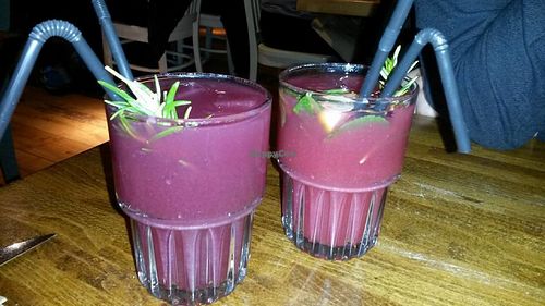 Raspberry mint cooler and mixed berries cooler at Zizzi in Newcastle Upon Tyne