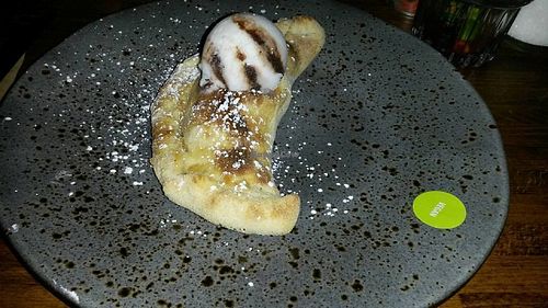 Vegan dessert calzone  at Zizzi in Newcastle Upon Tyne