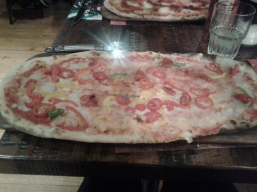 Vegan pizza rustica at Zizzi in Newcastle Upon Tyne