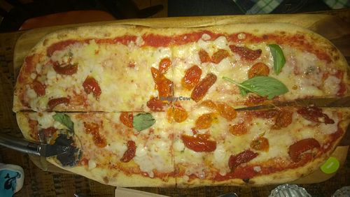 Vegan rustica pizza quattro no-maggio at Zizzi in Newcastle Upon Tyne