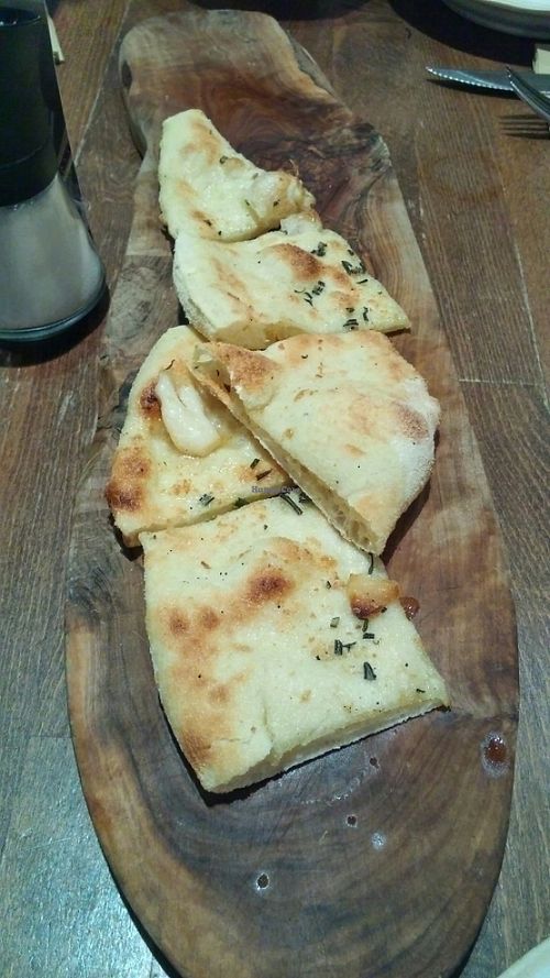 vegan garlic bread (few pieces missing) at Zizzi - Aberdeen in Aberdeen