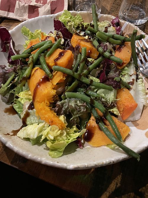 Cold butternut squash, cold beans, lettuce and balsamic vinegar. Only £15! 🤣🤣  at Zizzi - Banstead in Banstead