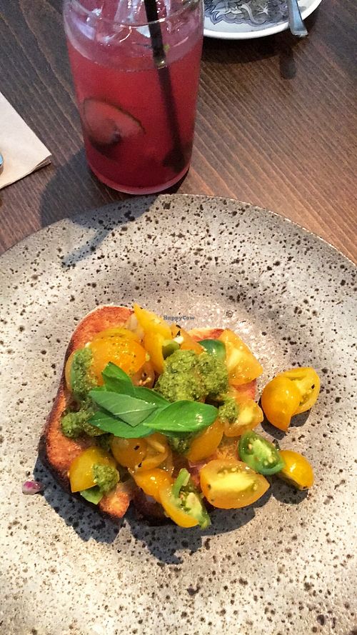 Tomato and Basil Bruschetta  at Zizzi in Bishops Stortford