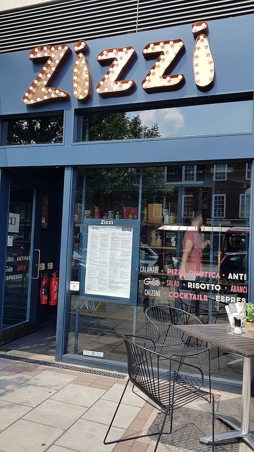 Outside at Zizzi in Esher