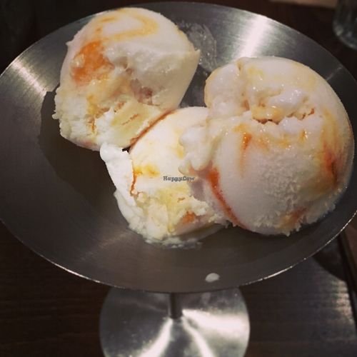Coconut and mango ice cream at Zizzi in Farnham