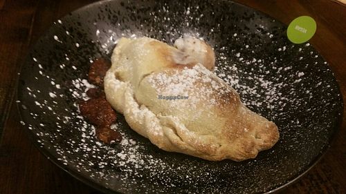 Vegan dessert calzone  at Zizzi - The Light in Leeds