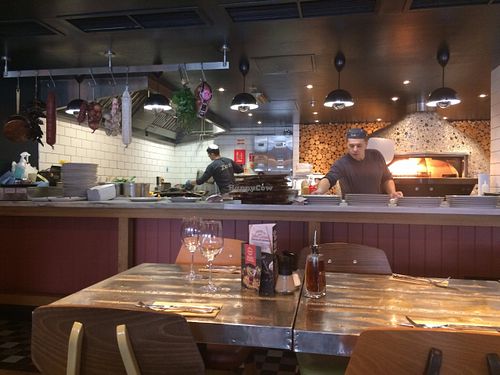 Open kitchen at Zizzi - Bankside in South East London
