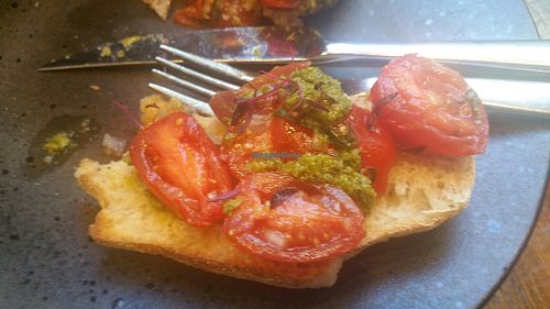 Vegan bruschetta at Zizzi - Victoria in South West London