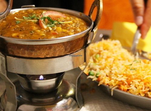Dhal and fried rice at Indian Palace in Sintra