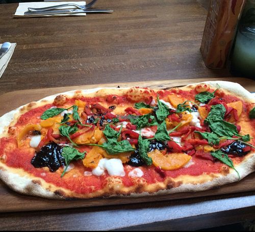 pizza with vegan mozzarisella!  at Zizzi in St Andrews