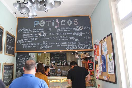The desk.  at Cafe na Fabrica in Lisbon