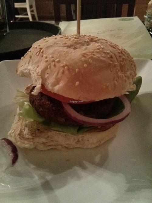 Vegan Chickpea and Quinoa burger at Handmade Burger Co in Sheffield