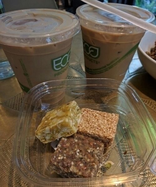 Turkish Iced Coffee with Hemp Milk at Anar in Seattle