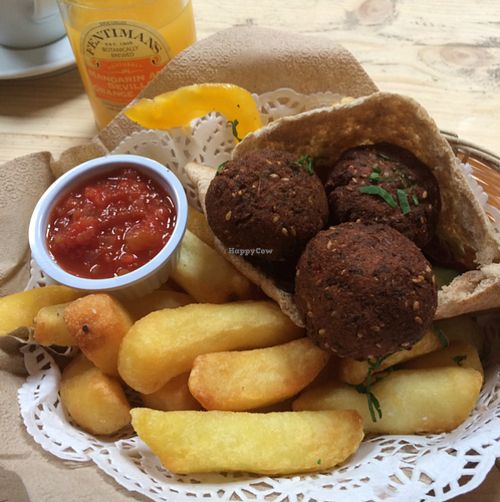 Falafel Pitta at Blue Sky Cafe in Bangor