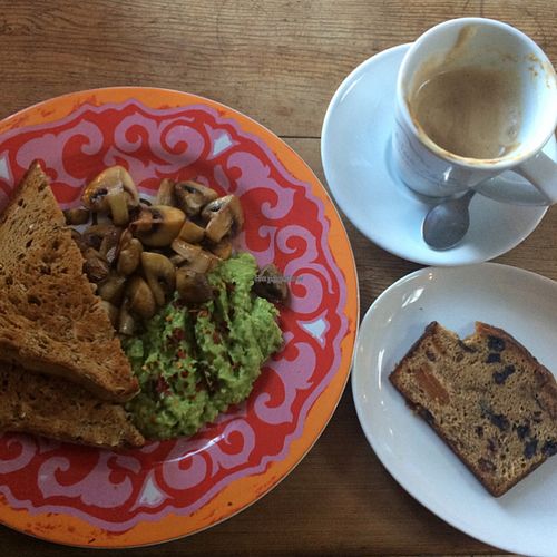 Avocado toast & vegan bars brith at Blue Sky Cafe in Bangor