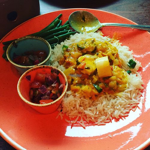 Lovely meal from the vegan menu..!  at Las Iguanas in Manchester