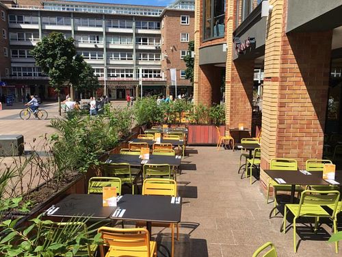 Outside seating at Las Iguanas in Coventry